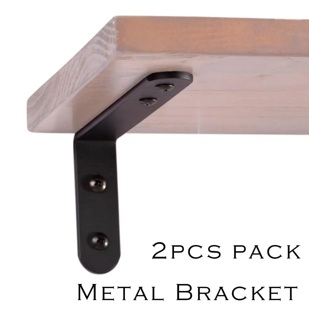 90 degree L Bracket For Shelves silver black color wood shelf bracket Heavy Duty wall shelf support image 2