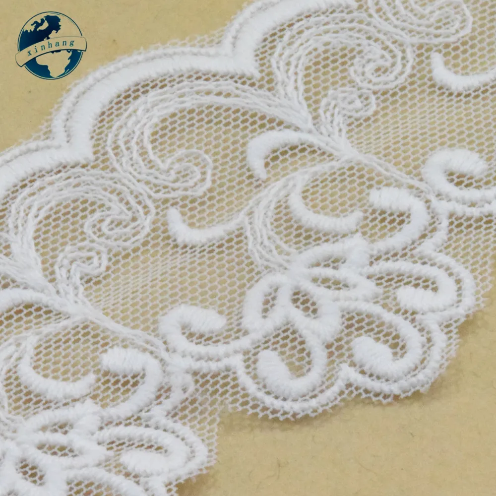 5cm Width White Cotton Embroidedery Lace Ribbon Guipure Trim DIY Wedding Accessories Dolls Sewing Dress Lace applique#2884