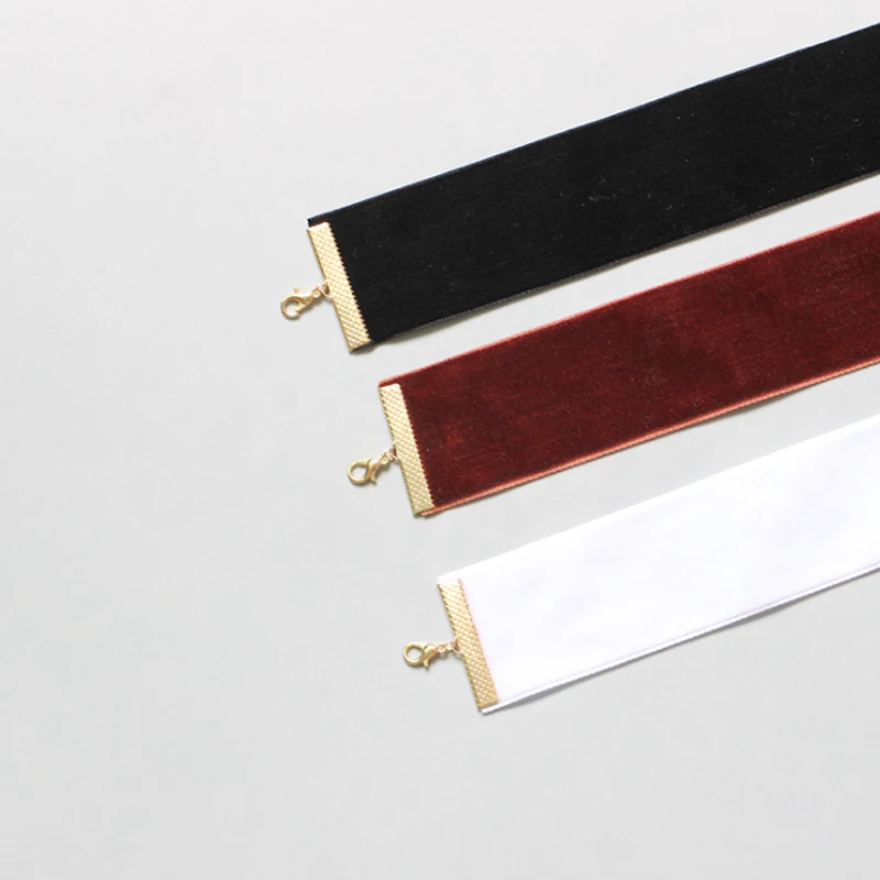 Black White Brown Velvet Chokers Necklace for Women Ketting Lady Statement Necklace Jewelry Female Neck Party Bijoux