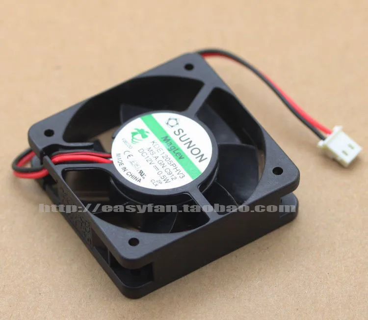 

SUNON KDE1205PHV1 Server Cooling Fan DC 12V 0.5W 50x50x10mm 2-Wire