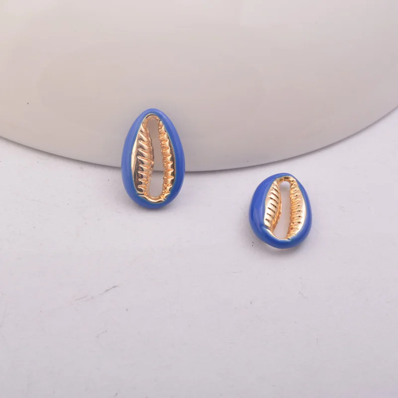 30 Stück, 4,5 mm x 14 mm, emaillierte Muschel-Charms, Kupferanhänger in Lippenform für Damen und Herren, zum Selbergestalten von Schmuck, nickelfrei und bleifrei. – Detail 5