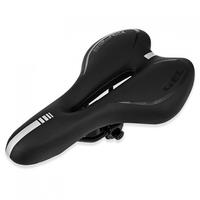 Reflective Shock Absorbing Hollow Bicycle Saddle PU Silicone Full Fill Fabric Soft Mtb Cycling Road Mountain Bike Seat