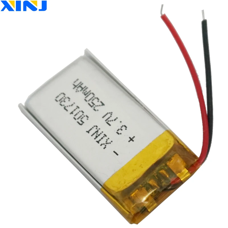 XINJ 3,7 В 250 мАч 0,925 Втч литий-полимерный литиевый аккумулятор 501730   Литий-ионная ручка для GPS-записи, автомобильная камера, светодиодная ручка для записи вождения