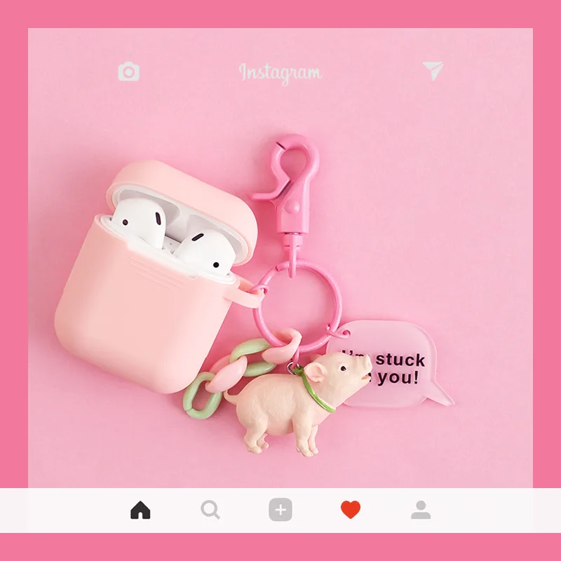 Funda de silicona con diseño de perro para apple AirPods Pro 2, carcasa de auriculares para Airpods 1/2/3, caja de carga, llavero de dibujos animados