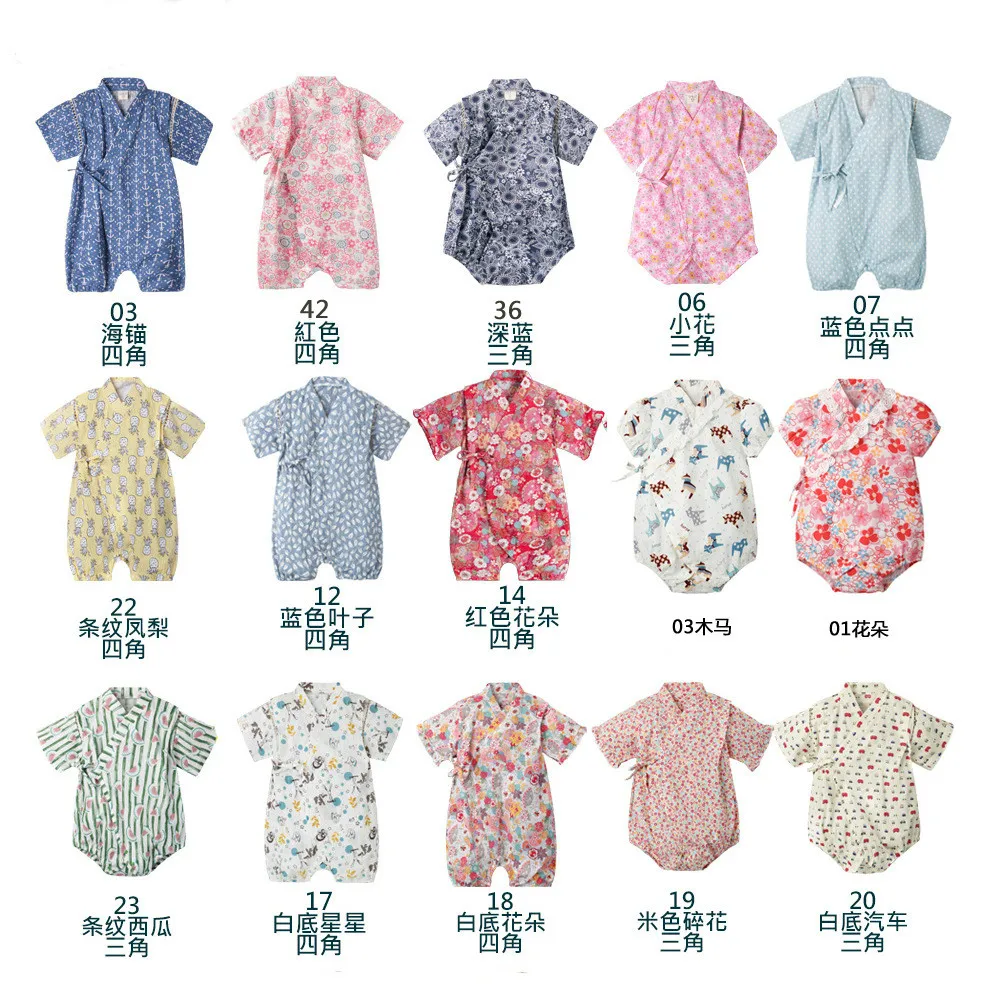 Ropa de verano para bebé, Kimono de estilo japonés, mono Retro, albornoz, uniforme, pijamas, ropa Formal