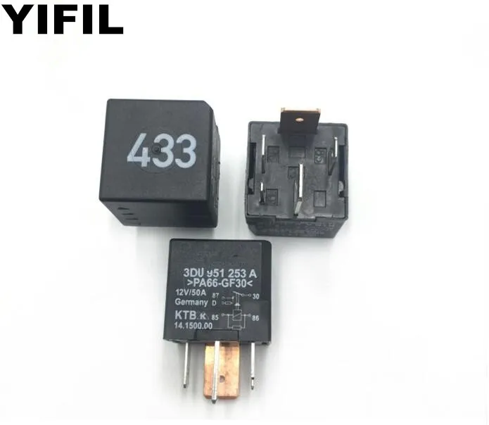 2/4/10pcs/lot CAR RELAY 433 FOR AUDI Volkswagen 3D0 951 253 A 3D0951253A