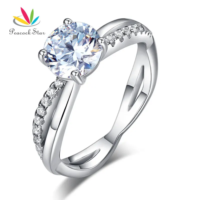 

Peacock Star 925 Sterling Silver Wedding Promise Anniversary Ring 1.25 Ct Engagement CFR8249