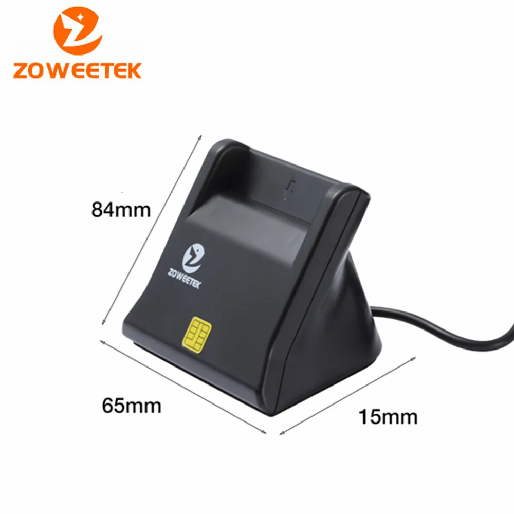 Zoweetek USB ID Smart Card Reader for IC DNIE DNI EMV CAC Bank Chip Smart Card