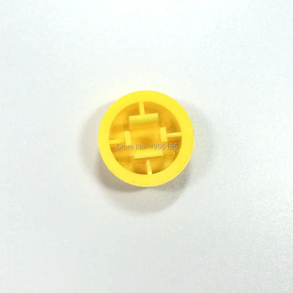 30pcs Yellow Round Tactile Button Caps For 12 *12 *7.3mm Tact Switches Plastic Swirch Key Cap Yellow Color