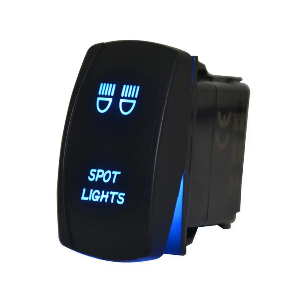 EE support  Car Offroad 12V 20A Toggle Rocker Switch Blue LED Spot Light Lamp Bar 5P Sales