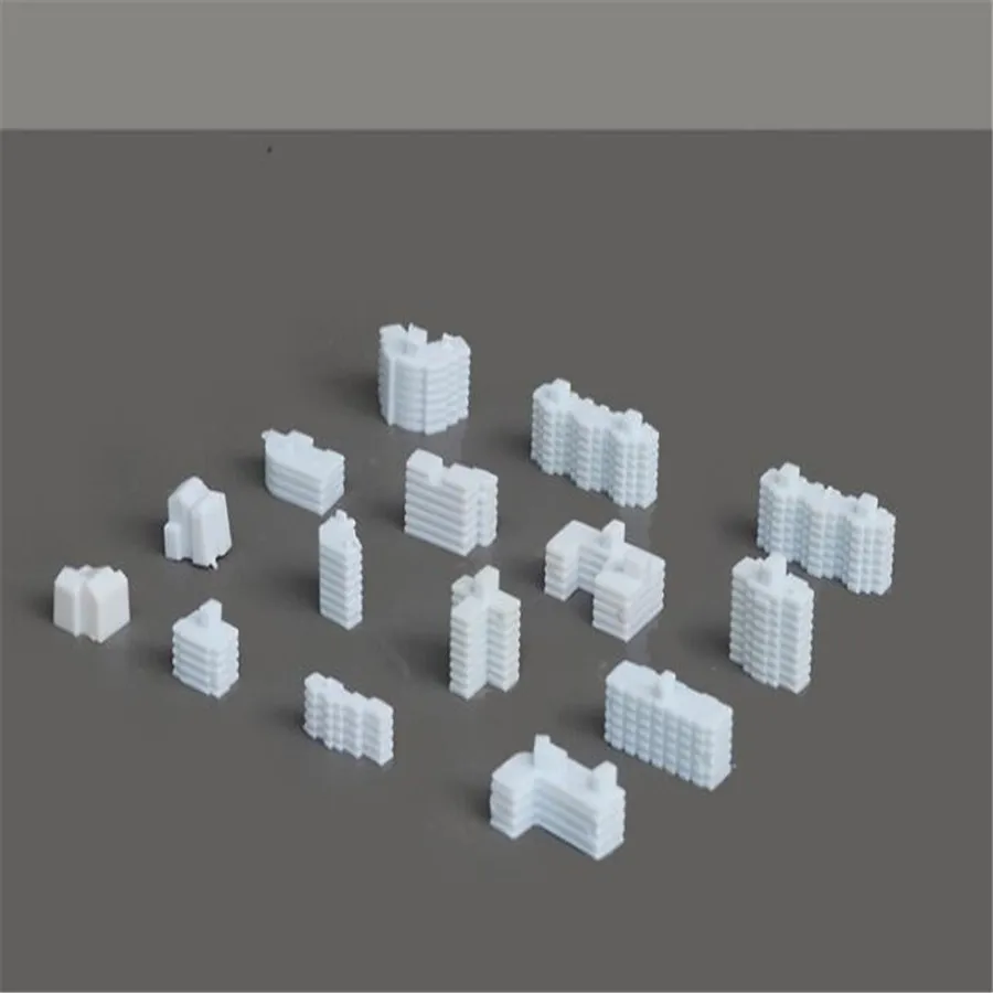 10pcs/lot Plastic 1/2000 Scale Model Building For Train Layout Or Kits Building Toys