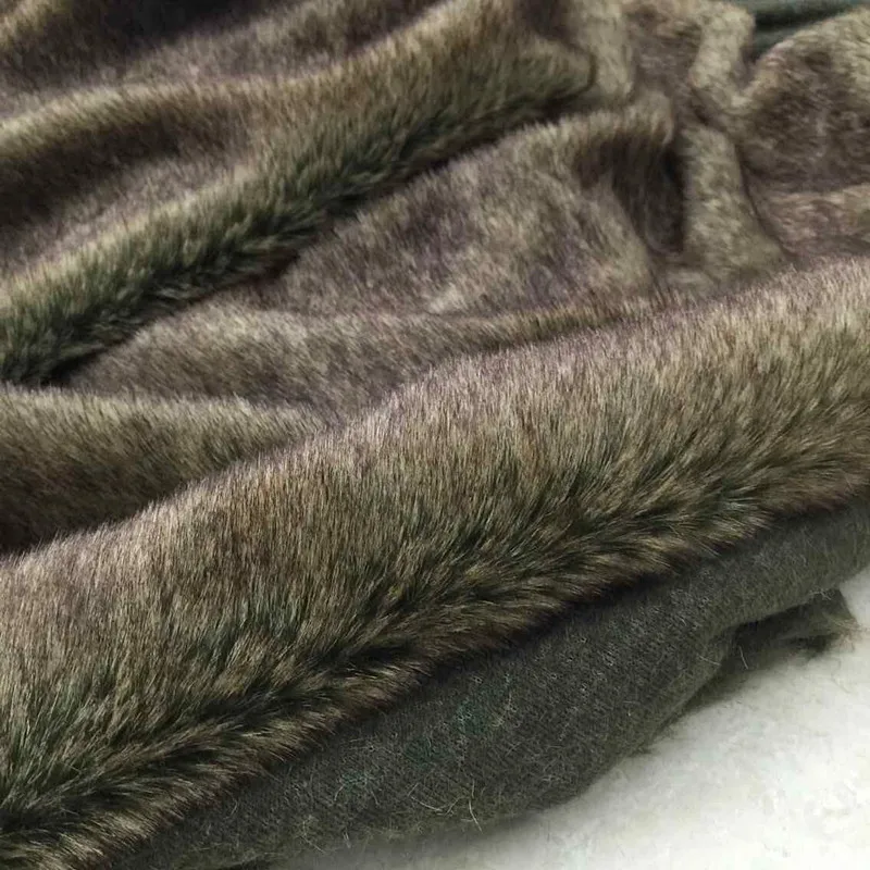 Good tip Brown Faux Fur Fabric Immitate Rabit Fur 2CM Long Hairy Soft Warm Plush Fur Fabric DIY Fur Collar Clothing Outerwear