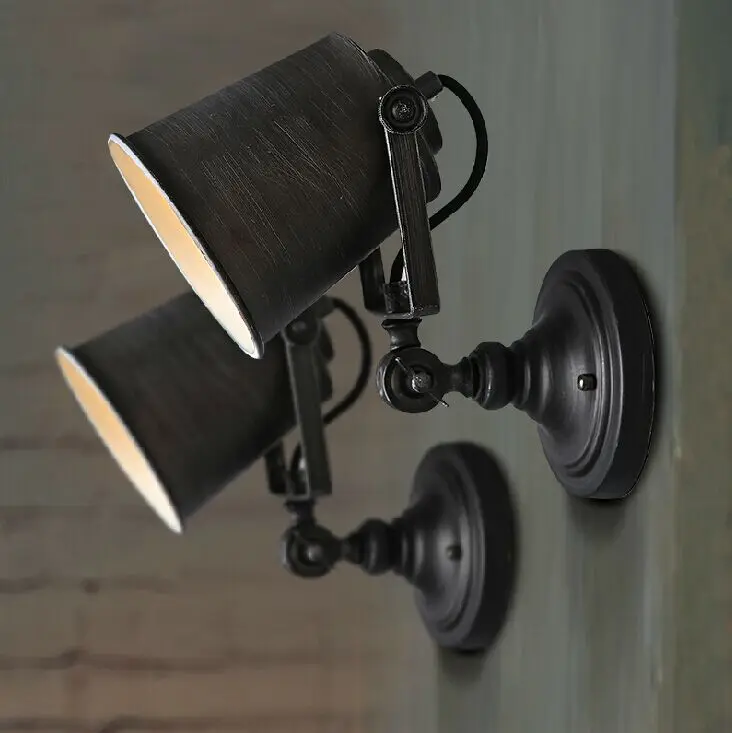 LOFT Industrial American Village Iron Wall Light Restaurant Balcony Small Machine Wall Lamp AC 220V / 230V / 240V