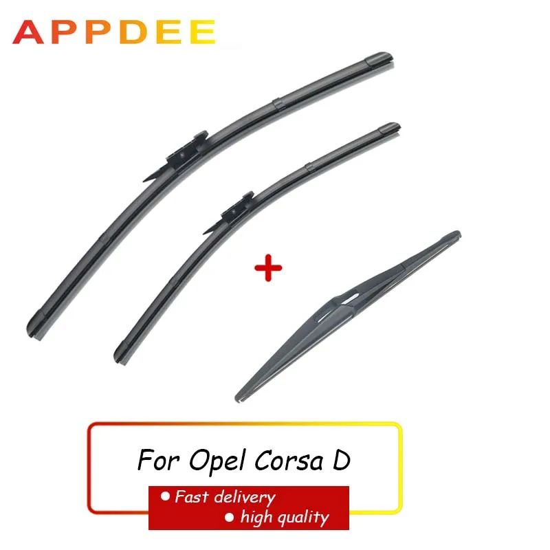 APPDEE Wiper Front Rear Wiper Blades Set For Opel Corsa D 2006-2014 Windshield Windscreen Front Rear Window 26