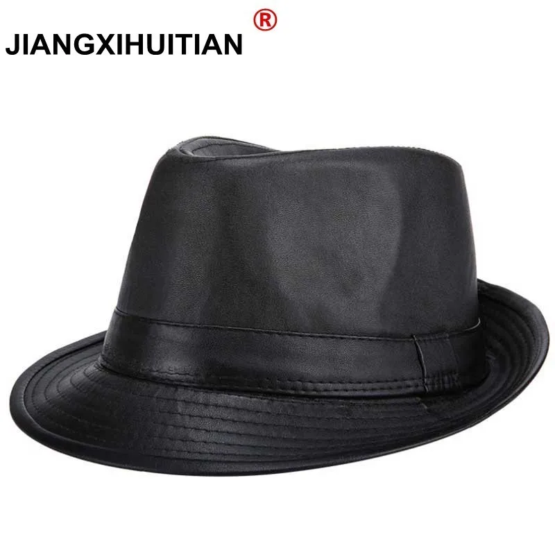 2017 new Sir Classic PU leather hat hat Men to restore ancient ways to keep warm warm Fast recovery fashion