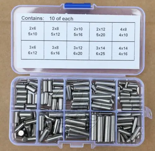 

304 Stainless Steel 2 3 4 5 6mm Dowel Pin Rod Assortment Kit