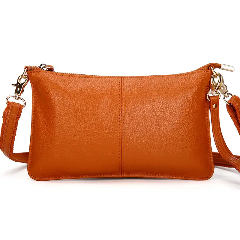 RanHuang Women Genuine Leather Day Clutches Candy Color Shoulder Bags Women\'s Fashion Crossbody Bags Small Clutch Bags