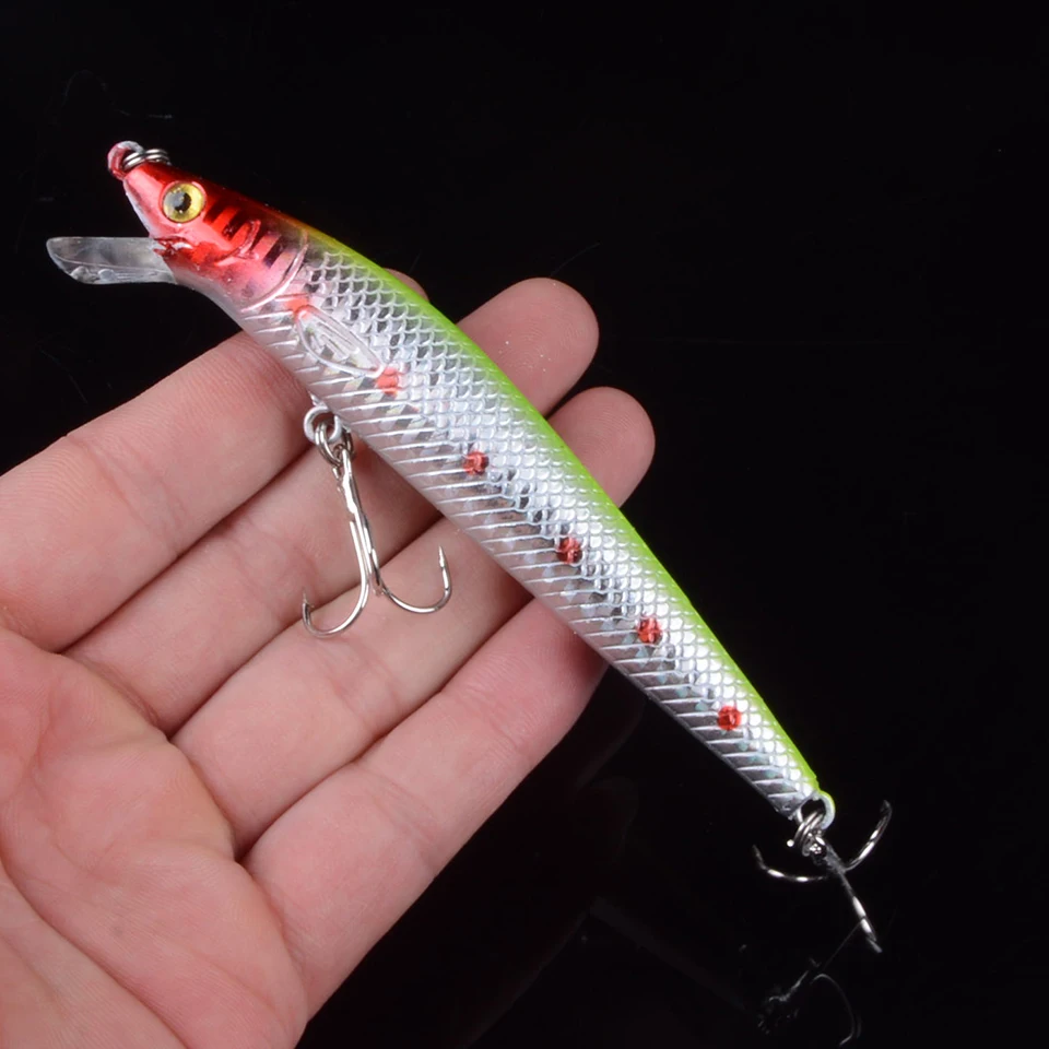 Hot Sale 11.5cm 12.8g Hard Minnow Fishing Lure Topwater Floating Wobblers Crankbait Bass Artificial Baits Pike Carp Lures Peche