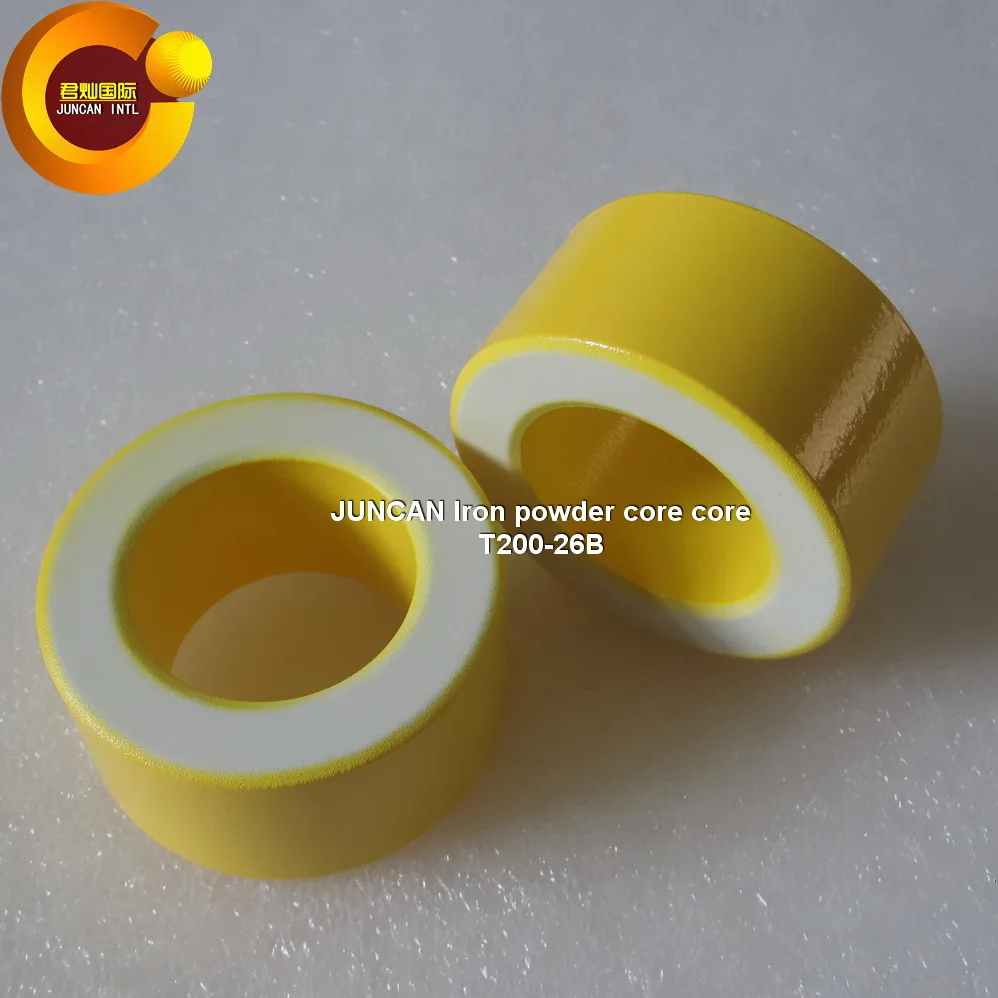 T200-26B 31.8 x 50.8x 25.4mm Ferrite Ring Iron Powder Toroid Cores Yellow White Inductor Ferrite Rings for Power Transformers