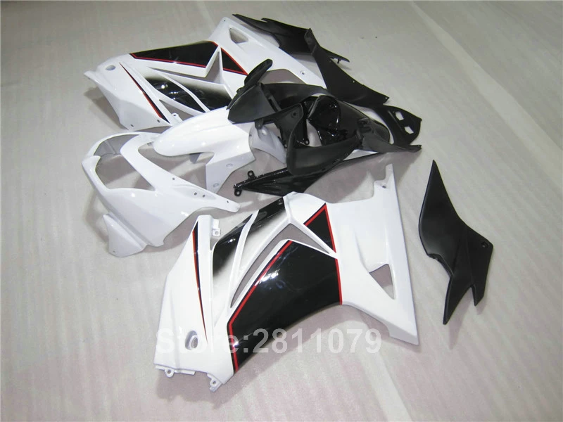 Injection motorcycle fairing kit for Kawasaki Ninja 250R EX250 08-14 white black fairings ZXR250 2008-2014 TR28