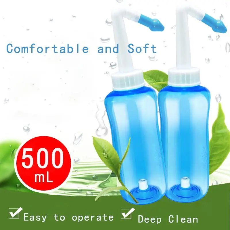 500ml Neti Pot Adults Children Nose Protector Avoid Allergic Rhinitis Irrigator Nose Health care Wash Cleaner Moistens Dropship