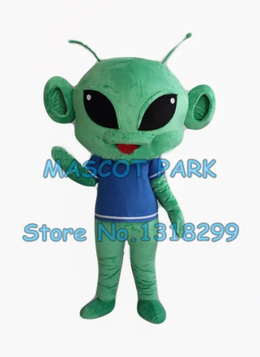 

mascot the big head green alien mascot costume adut size good quality extraterrestrial theme anime costumes carnival fancy dress