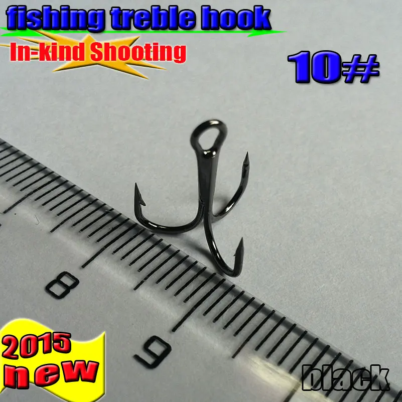 Treble Fishing Hooks  Barble Hook Round Bend High Quality 100pcs/lot 10# 1$ off one more purchase