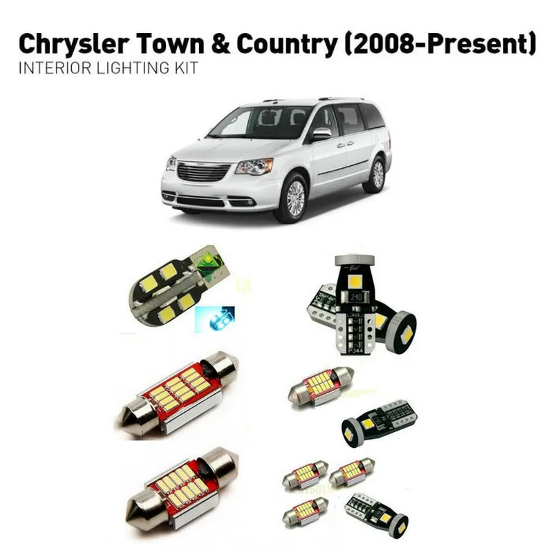 

Led interior lights For Chrysler town country 2008+ 20pc Led Lights For Cars lighting kit automotive bulbs Canbus