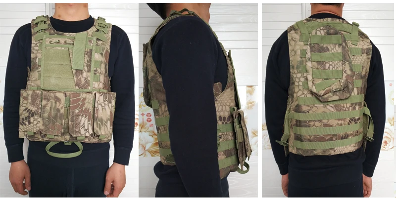 Equipamento tático militar Molle Vest, Airsoft Multicam, Porta-pratos, Kryptek, Rápido para desgastar Ciras, Colete de combate, 51783