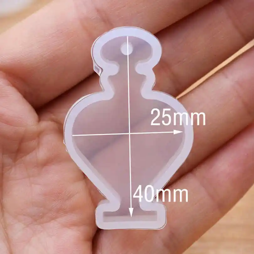 SNASAN Jewelry Pendant With Hole Silicone Mould Handmade Tool Epoxy Resin Silcone Molds Square Tower Round Key Clover Apple Oval