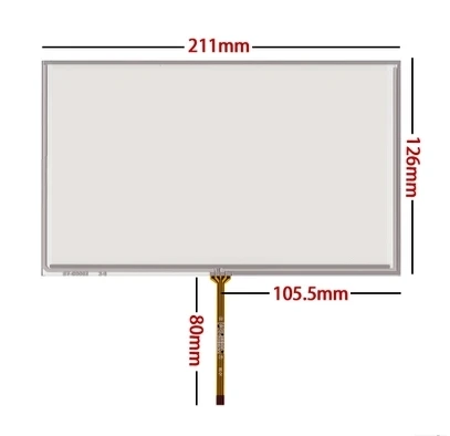 

211*126 new 9 inch resistance touch screen AT090TN10 AT090TN12 touch panel 211mm*126mm