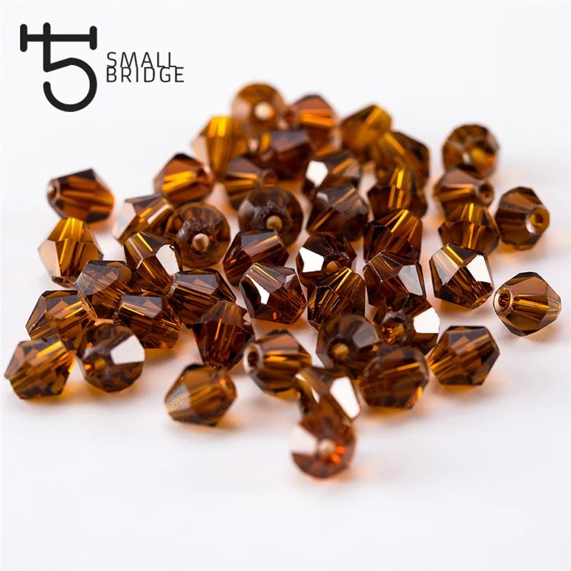 3 4 6mm Faceted Austria Bicone Crystal Beads Accessories For Jewelry Making Diy Perles Glass Spacer Beads Wholesale Z223