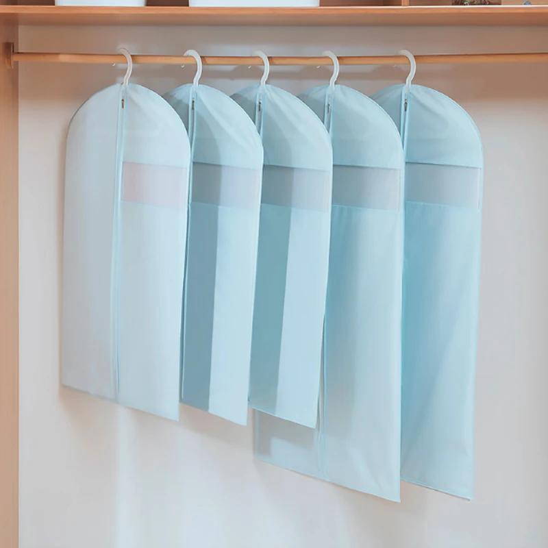 1pcs Clothes Dust Cover PVEA Case for Household Hanging-type Coat Suit Protect Storage Bag Wardrobe Organizer