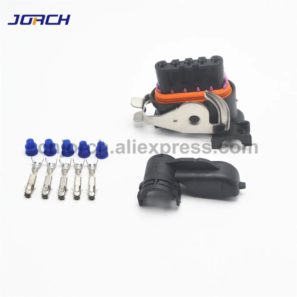 2sets 5pin Volvo generator socket plastic waterproof wiring harness cable connector 18242000000