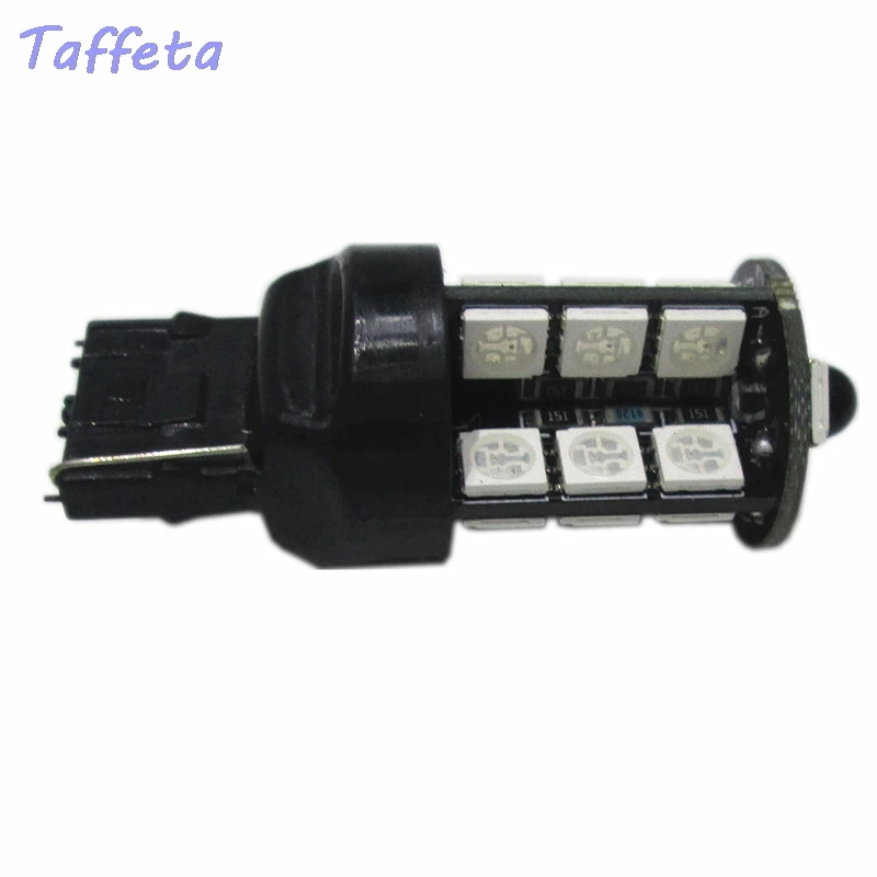 2PCS 12V T20 7440 27SMD 5050 Multi-Color RGB LED Replacement Turn Signal Light + Remote Control