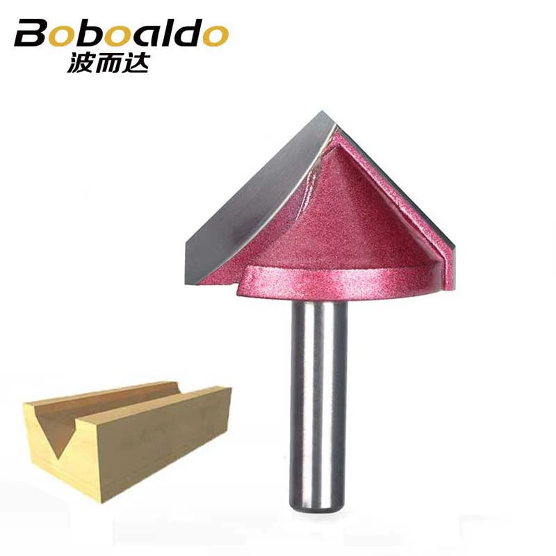 8mm Shank V Groove Bit CNC Solid Carbide End Mill 3D Router Bits Wood 60 90 120 150 Degree Tungsten Woodworking Milling Cutter