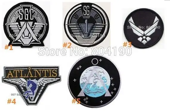 STARGATE SG1 SGC Command Prometheus Prop Show Uniform TV Movie Embroidered LOGO Iron On Patch Goth Punk Rockabilly DIY Stickers
