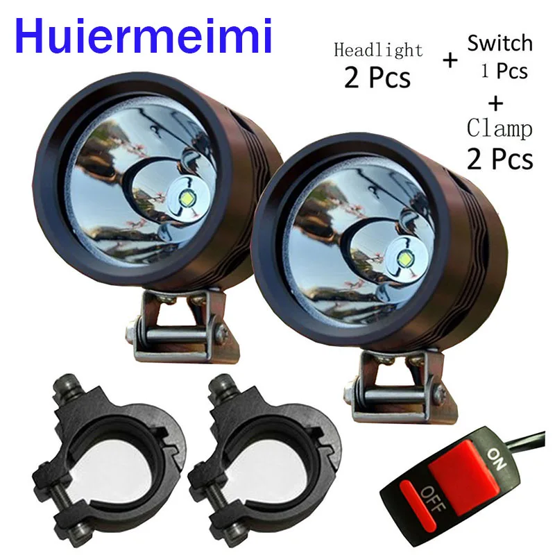 

Huiermeimi 2pcs 40W 12V Motorcycle Headlight U2 led Driving Car fog light moto head lamp Offroad truck Motorbike Spotlight DRL