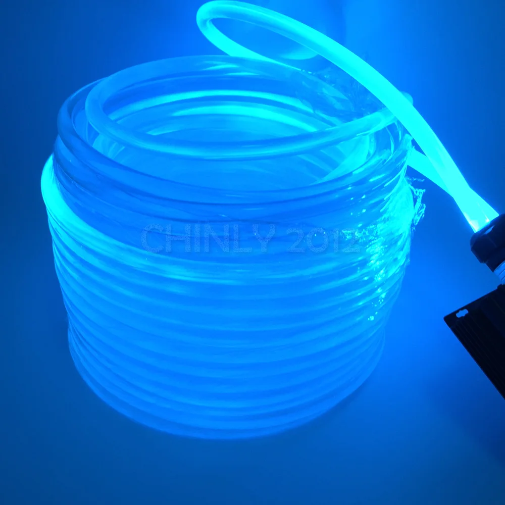 cabo fibra otica com brilho lateral pmma 50 metros 140 mm decoracao de contorno de piscina de led 01