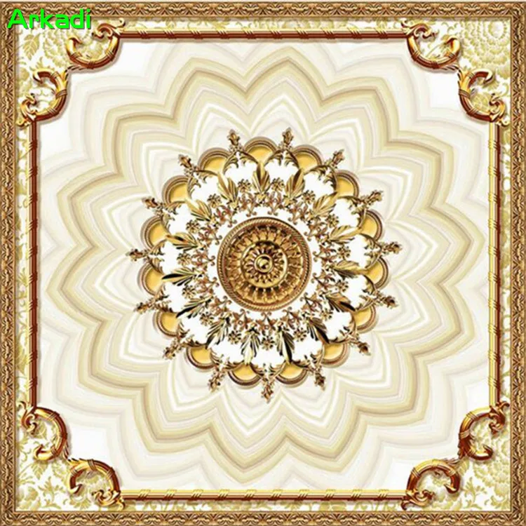 

Custom 3D metallic ceiling hotel lobby bedroom KTV wallpaper ceiling wallpaper stereo mural European living room hotel any size