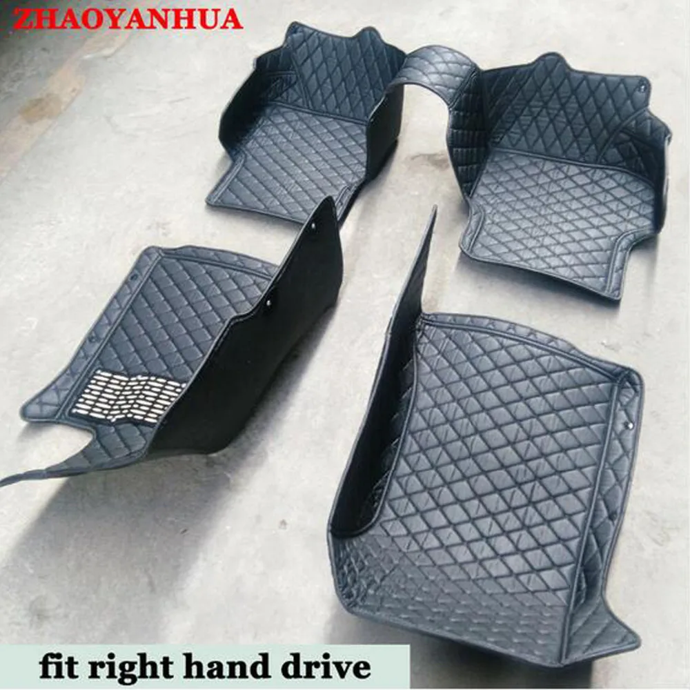 ZHAOYANHUA  Right hand drive car car floor mats for Kia Sportage Optima K5 Sorento Carens 6D full cover case car-styling high qu