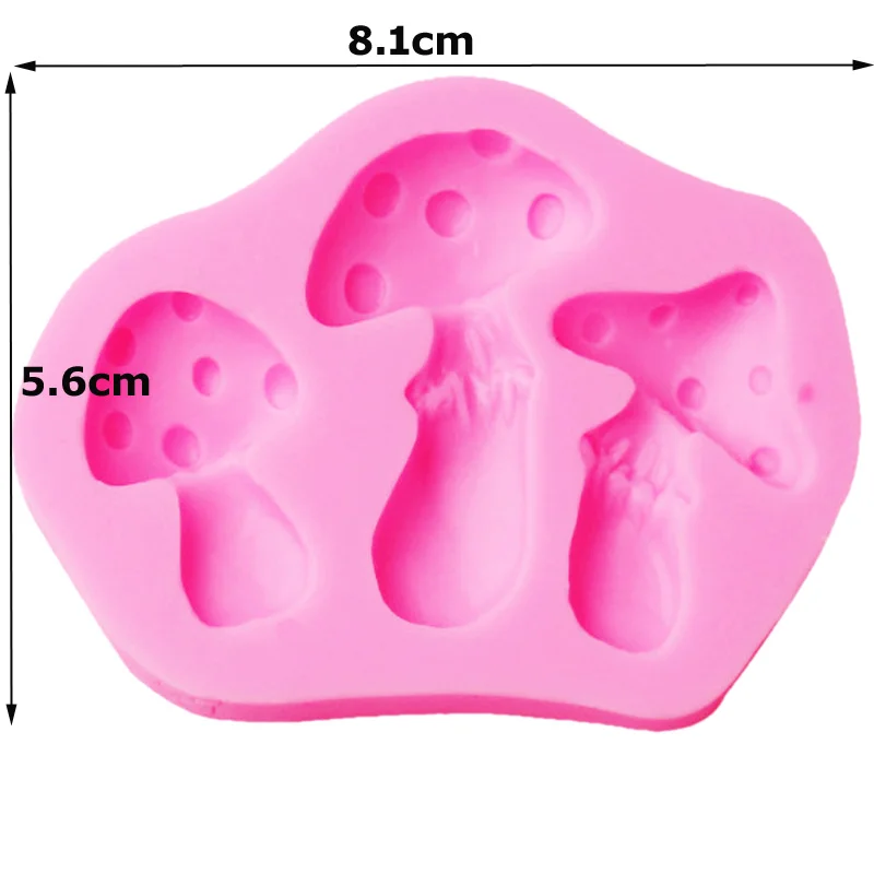 Byjunyeor M349 UV Resin Mushroom Silicone Molds Antique Chocolate Mold Cake Decoration Cooking Tools 8.1*5.6*1.2CM