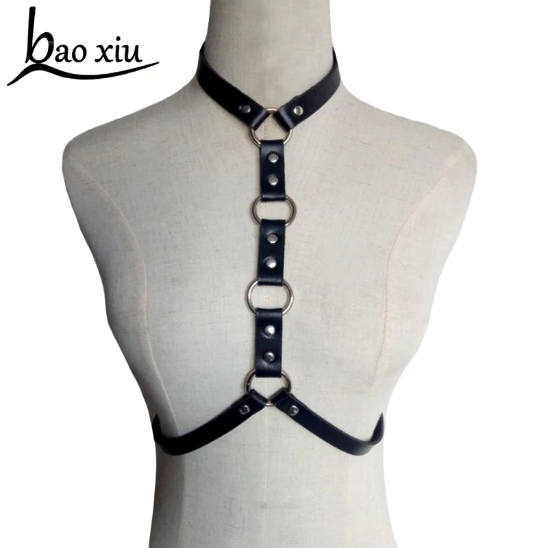 

Women New Harajuku O-Ring Punk Metal Leather Belt Tide Female Straps Accessories Sexy Fashion Nightclub Straps Waistband