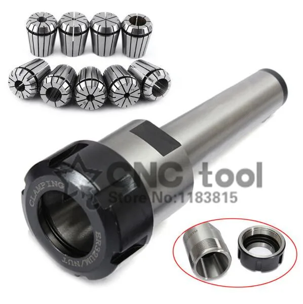 9pcs ER25 Spring Collets + 1PCS MT3 M12 ER25 Collet Chuck Morse Taper Holder For CNC Milling Lathe Tool