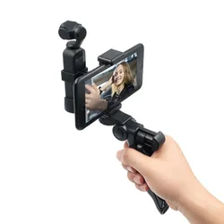 Black Foldable Phone Holder Tripod Clip Handle Grip 1/4 Adapter Mount Bracket for DJI OSMO Pocket Handheld Gimbal Holder No Clip