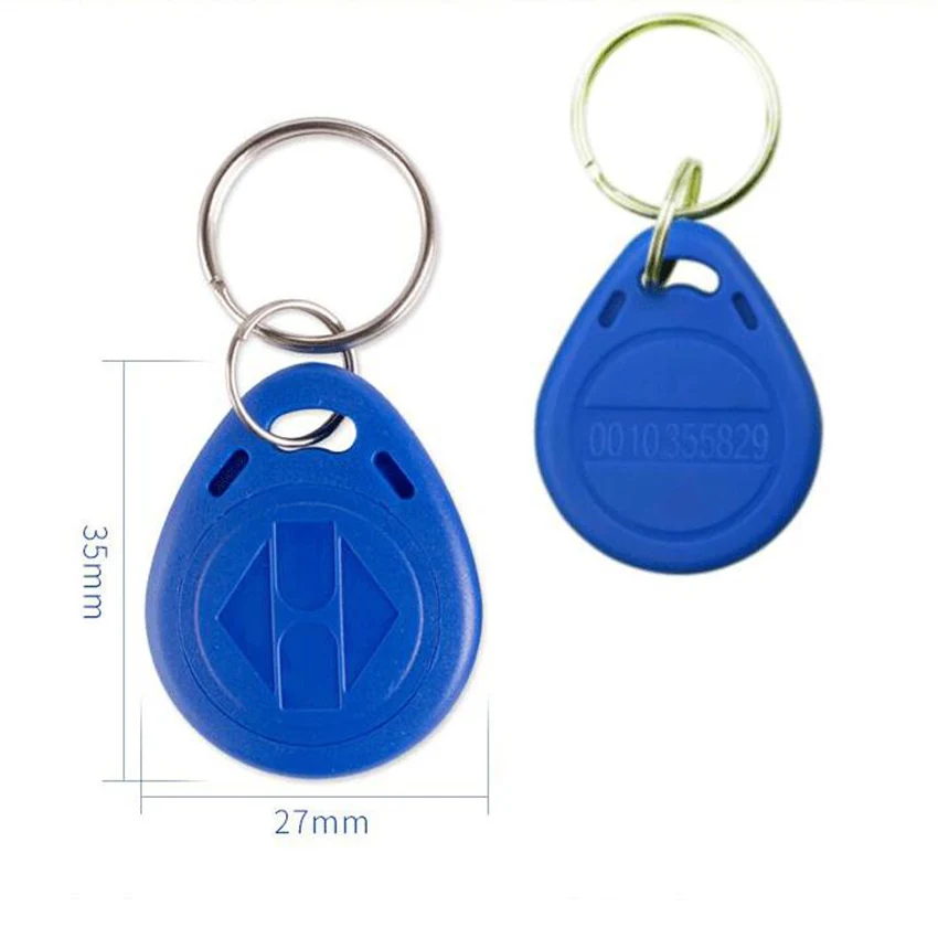 5 PCS/Lot Blue No.2 Keyfob Access Control Cards Blank Card Chip Card Door Proximity ID Token Tag ABS Keyfobs for Access System