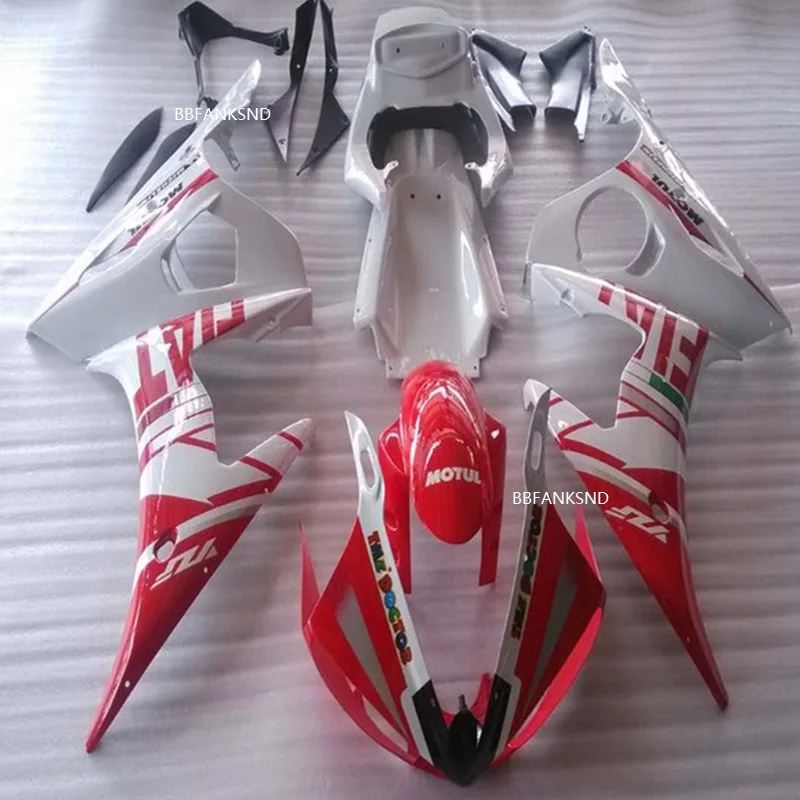 

Motorcycle Fairing kit for YAMAHA YZFR6 03 04 05 YZF R6 2003 2004 2005 YZFR-6 ABS Red white Fairings set