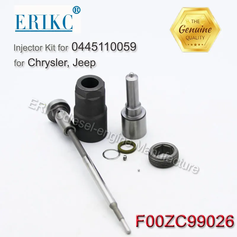 

ERIKC F00zc99026 Injector Repair Kit ( DLLA145P978 + F00VC01015 ) Tool Kit F 00z C99 026 for Injector 0445110059 Chrysler Jeep