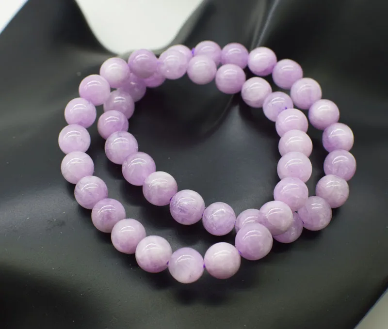 1piece kunzite round oblong purple  8-9mm bracelet  FPPJ wholesale beads nature 18cm