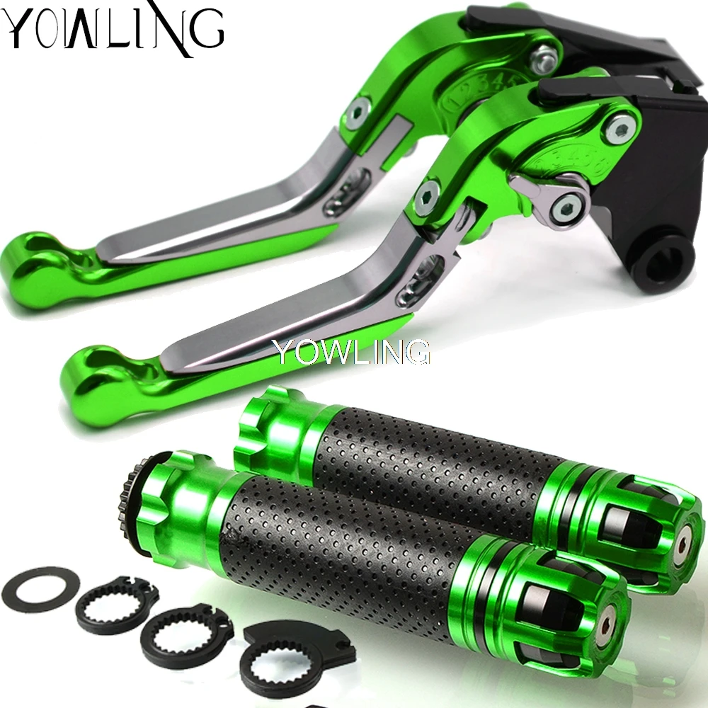 Motorcycle Accessories Handlebar Grip Hand Grips CNC Adjustable Brake Clutch Levers For Kawasaki ZX-10R ZX10R ZX 10R 2004 2005